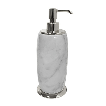 дозатор для жидкого мыла 3sc elegance, el01dabcsl, настольный, мрамор bianco carrara х хром