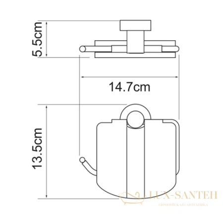 бумагодержатель wasserkraft donau k-9425, хром