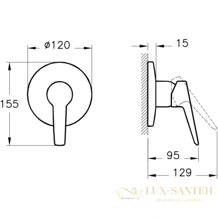 гигиенический комплект vitra hygienic a49271exp, хром