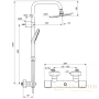 душевая система ideal standard idealrain cube evo a6985aa 200 мм, хром