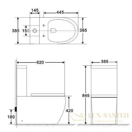 унитаз компакт belbagno amanda bb051cpr/bb051sc без бачка с сиденьем микролифт, белый