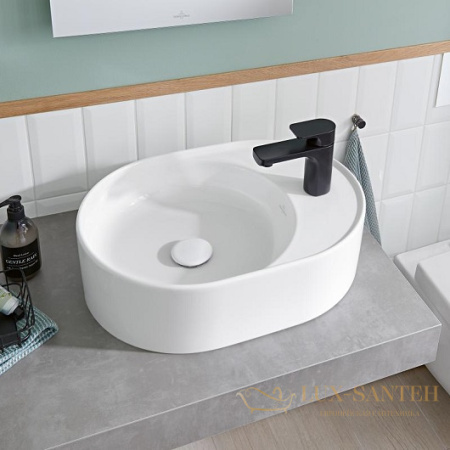 раковина villeroy & boch collaro 4a1551r1 ceramicplus 510х380 мм, белый