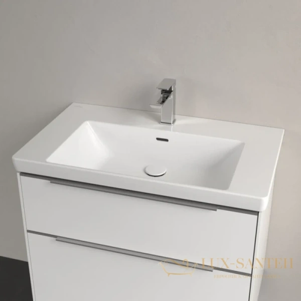 раковина villeroy & boch subway 3.0 4a708001 80х47 см, альпийский белый