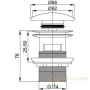 донный клапан cezares czr-sat7-bi, белый