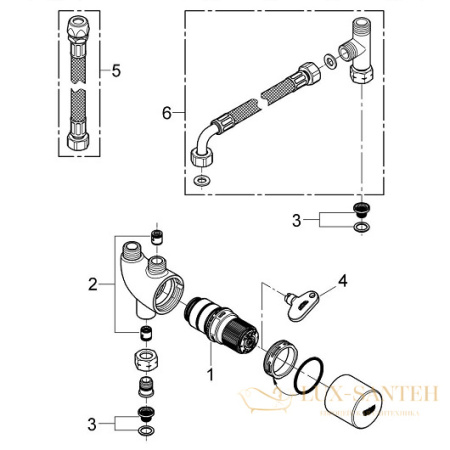 термостат grohe grohtherm micro 34487000, хром