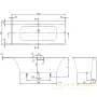 квариловая ванна villeroy & boch subway 3.0 ubq170sbw2dv-01 170х75 см, альпийский белый