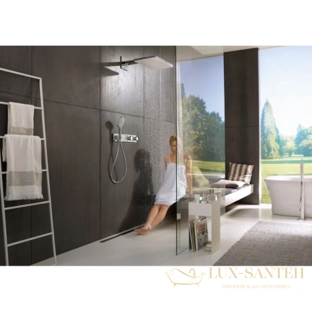 термостат hansgrohe rainselect 15357600 для 4 потребителей, черный/хром