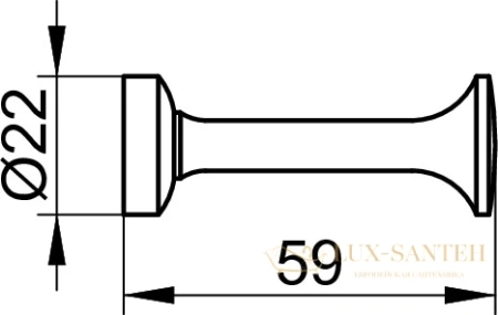 крючок для полотенца 59 мм keuco elegance 11615010000