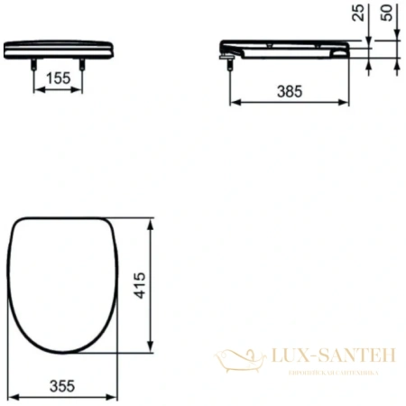 сиденье ideal standard oceane w300201 для унитаза, белый