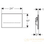 смывнaя клавиша geberit sigma80 116.090.sm.1 бесконтактная, зеркальное стекло