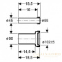 соединительный комплект geberit 152.404.46.1 из пнд 18,5 см