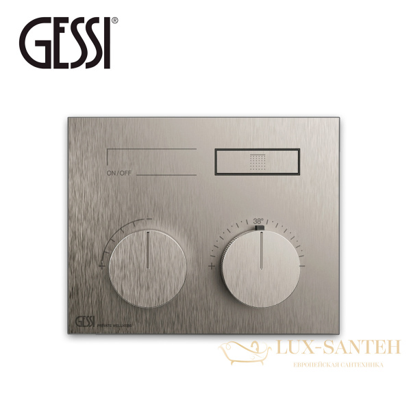 термостатический смеситель gessi hi-fi compact 63002.149 для душа, finox brushed nickel