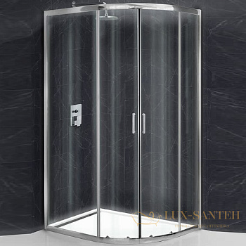 душевой уголок belbagno uno uno-195-rh-2-120/90-c-cr 120х90 см профиль хром, стекло прозрачное 