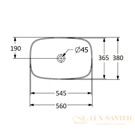 раковина накладная villeroy & boch loop & friends 4a4901r1 ceramicplus 560х380 мм, белый