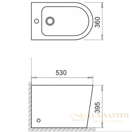 биде belbagno flay-r bb1003b, белый