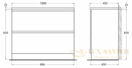 тумба под раковину belbagno albano albano-1000-2c-pia-rr 100 см, rovere rustico