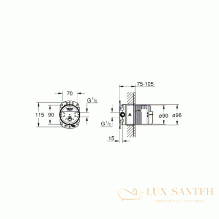 скрытая часть grohe rainshower 26484000 