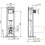 инсталляция ideal standard prosys eco frame m e233267 для унитаза, узкая 30 см