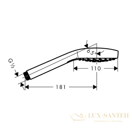 ручной душ hansgrohe croma e 1jet 26814400 белый/хром