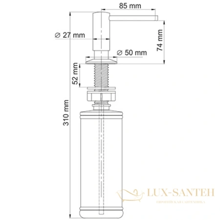 дозатор wasserkraft k-1299 320 мл, хром