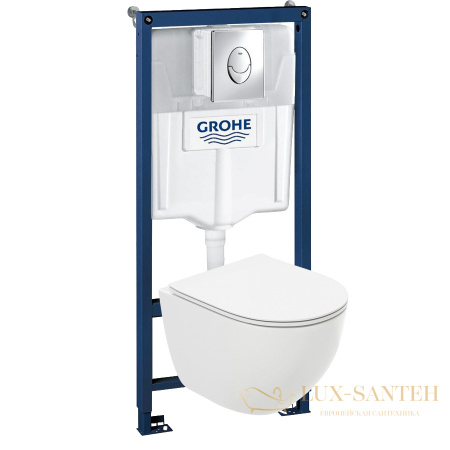 комплект grohe rapid sl gh 39188001, инсталляция и унитаз подвесной безободковый