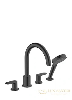 смеситель на край ванны hansgrohe vernis blend 71456670, черный матовый