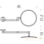 зеркало косметическое colombo design complementi b9759 с увеличением, хром