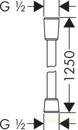 душевой шланг hansgrohe isiflex 125 см белый 28272450