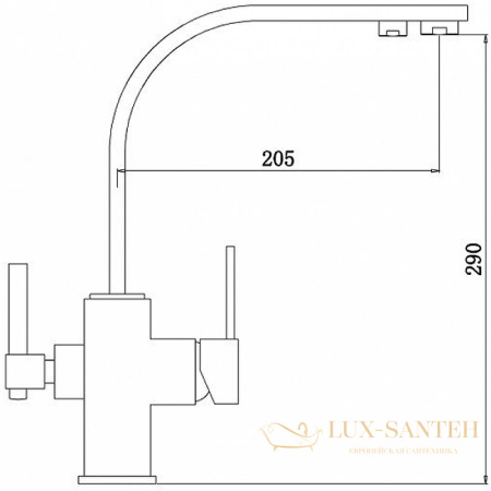 смеситель zorg sanitary zr332yfnickel для кухни, никель