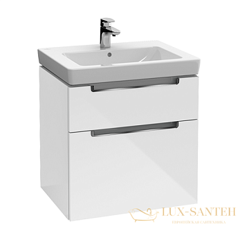 тумба под раковину villeroy & boch subway 2.0 a909 10 dh 587х590х454 мм, glossy white 