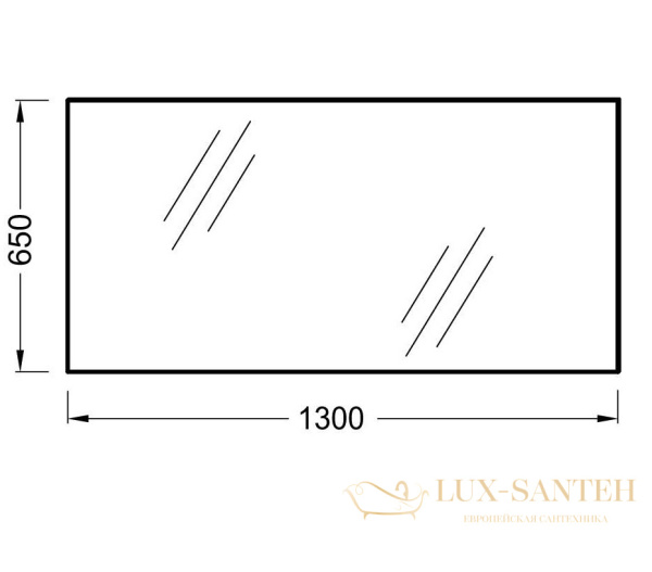 зеркало jacob delafon terrace eb1401-nf прямоугольное 130*65 см, зеркальное стекло