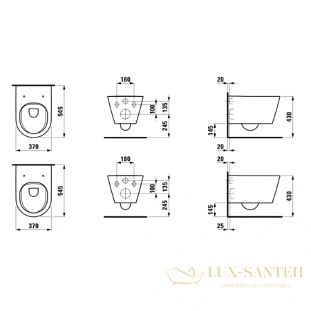 подвесной безободковый унитаз laufen kartell by, 8.2033.7.000.000.1, белый