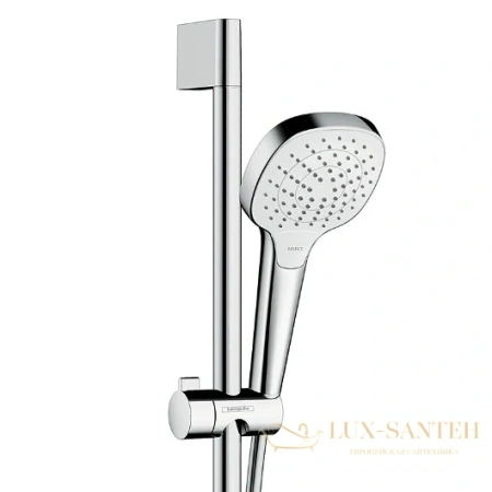 душевой набор hansgrohe croma select e 26586400, vario со штангой 65 см и мыльницей, белый/хром