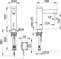 сенсорный смеситель для раковины keuco ixmo, 59511371100, черный матовый
