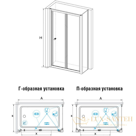 душевой уголок rgw classic 040941757-011 cl-41 75х70, профиль хром, стекло прозрачное