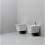 подвесное биде white ceramic idea, c крепежом, 51x34x28h см, цвет белый глянцевый