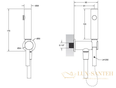 гидроершик gessi cono 45121.031, хром