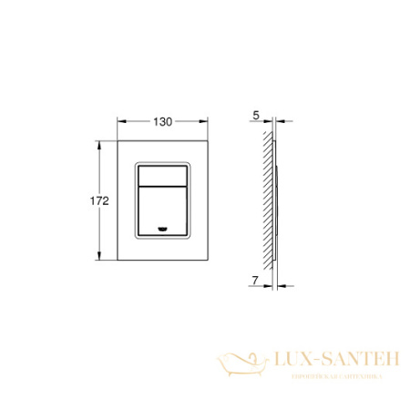 панель смыва grohe skate cosmopolitan s 37535be0 для унитаза, никель глянец