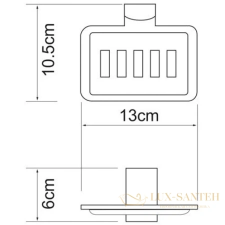 мыльница wasserkraft leine k-5069w, хром/белый