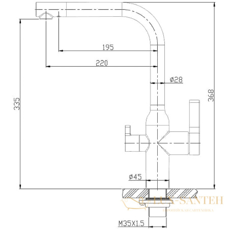 смеситель belbagno bb-lam57-in для кухни, сатин