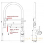 смеситель zorg inox szr-1010 grafit для кухни, графит