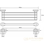 полка для полотенец 65 см bemeta oval 118412181, хром