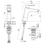 смеситель для раковины, fima|carlo frattini spot, f3001lcr, высота 193 мм., с донным клапаном click-clack, хром
