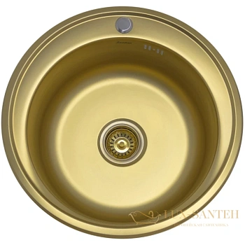 кухонная мойка seaman eco wien swt-510-antique gold matt.a, золотой матовый