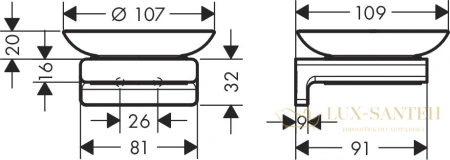 мыльница hansgrohe addstoris 41746140 шлифованная бронза