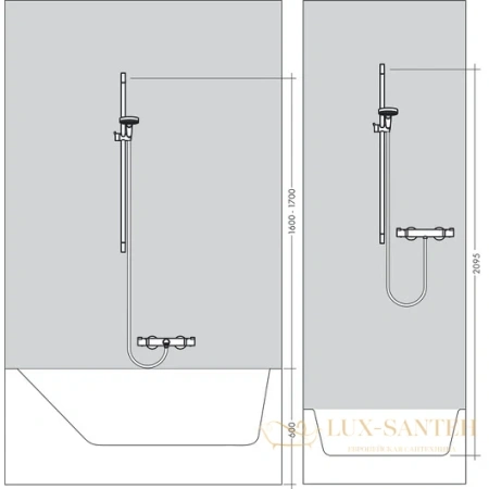 душевой гарнитур hansgrohe raindance select e 150 27856000 unica's puro хром