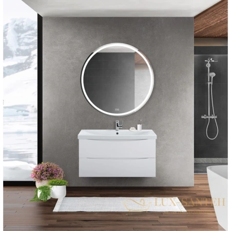 тумба belbagno marino marino-cer-1000-2c-so-bl-p 96,4 см, bianco lucido