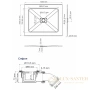 душевой поддон wasserkraft elbe 74t10 120x100 см, черный