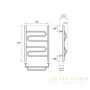 полотенцесушитель 500x600 электрический point юпитер pn01156e п2 левый/правый, хром