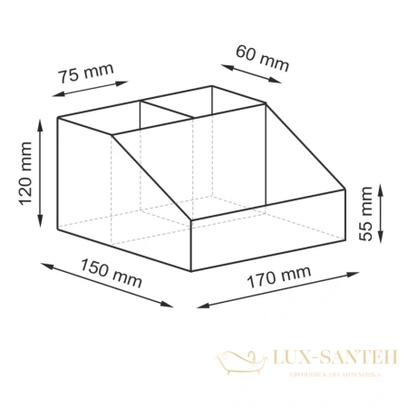 плетеная корзина wasserkraft wern wb-421-s, темно-коричневый